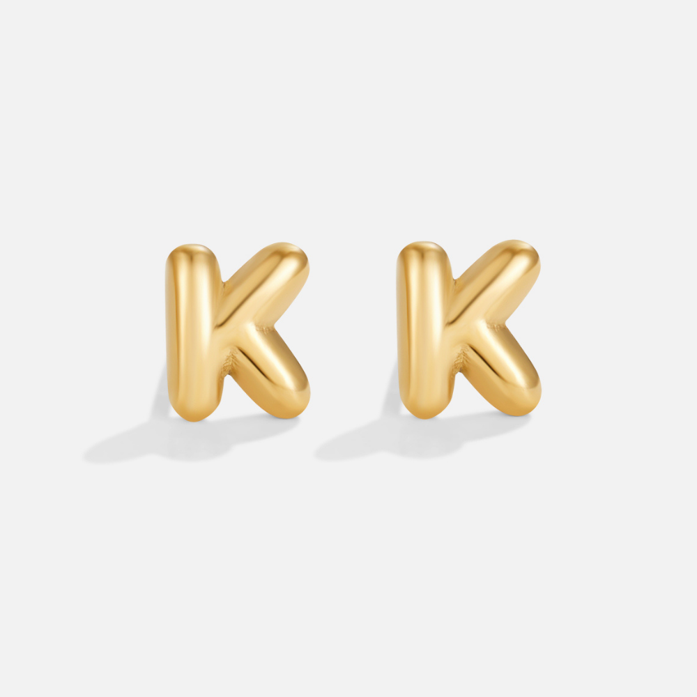 Gilded Balloon Letter Studs – FIORENE