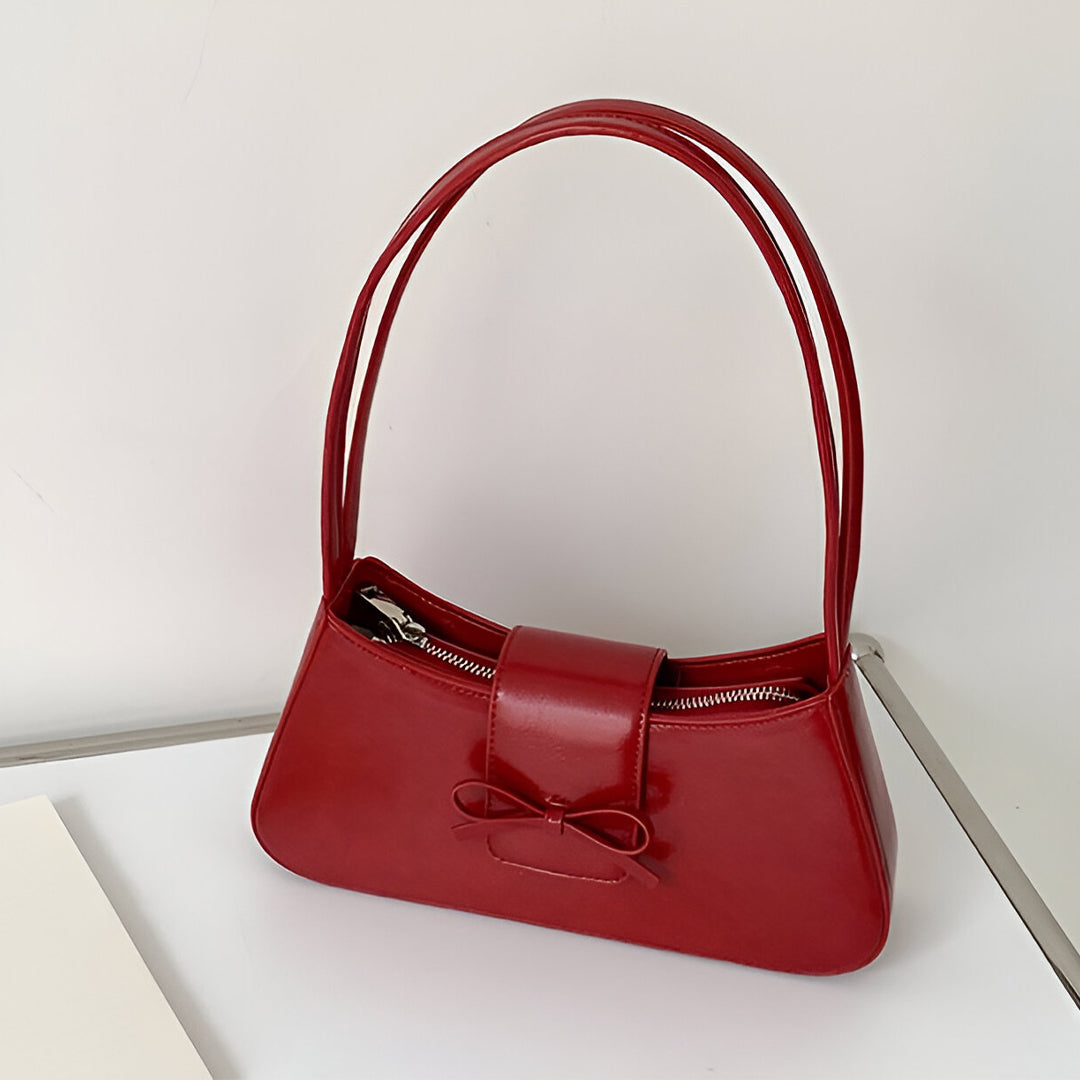 Scarlet Bow Charm Handbag - FIORENE