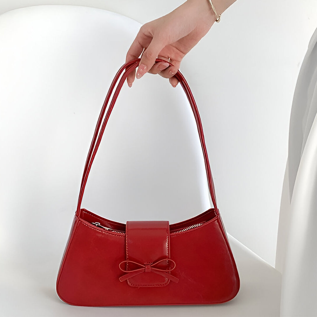 Scarlet Bow Charm Handbag - FIORENE