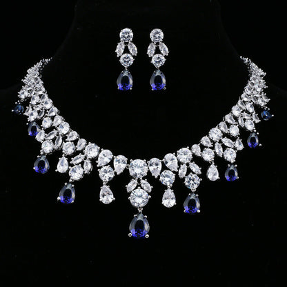 Royal Sapphire Elegance Necklace Set – FIORENE