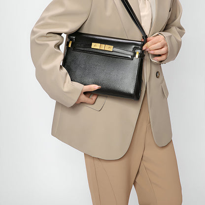 Midnight Gold Lock Crossbody – FIORENE