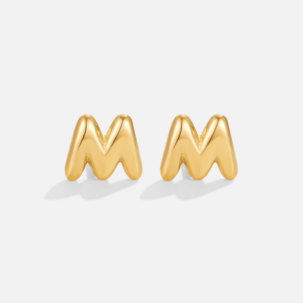 Gilded Balloon Letter Studs – FIORENE