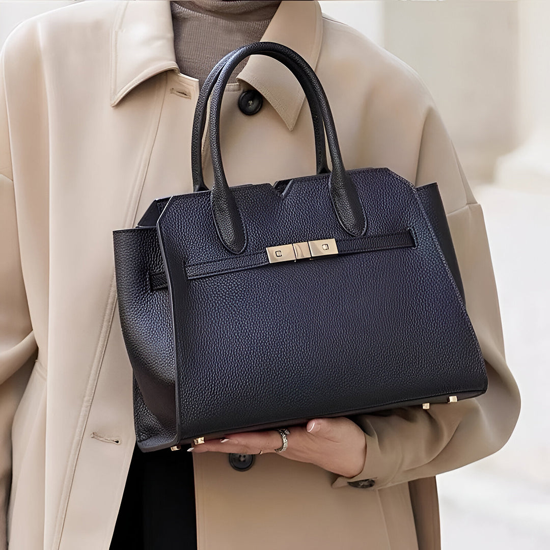 Soft Taupe Structure Tote Bag – FIORENE