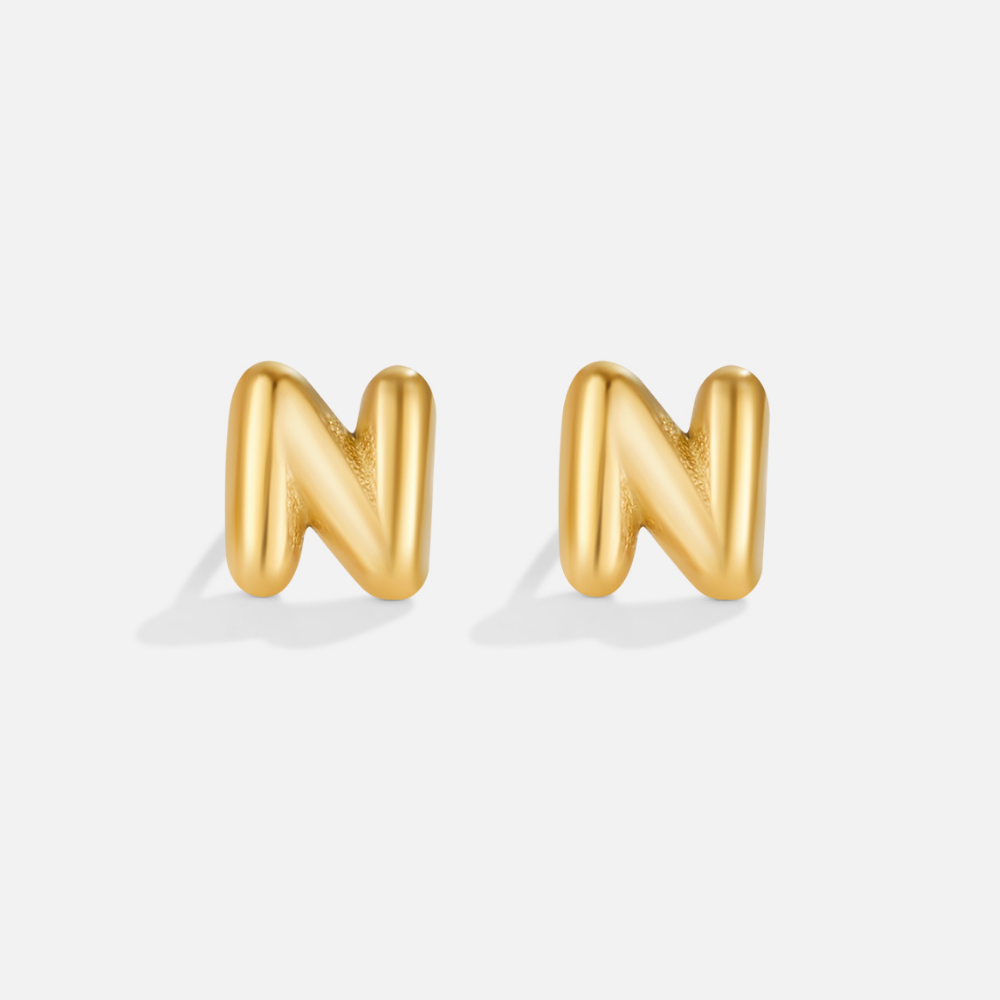 Gilded Balloon Letter Studs – FIORENE