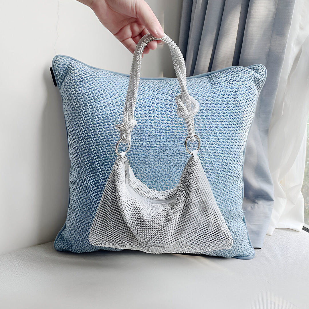 Silver Sparkle Shoulder Bag - FIORENE