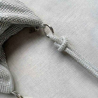 Silver Sparkle Shoulder Bag - FIORENE