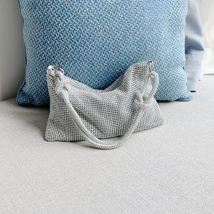 Silver Sparkle Shoulder Bag - FIORENE
