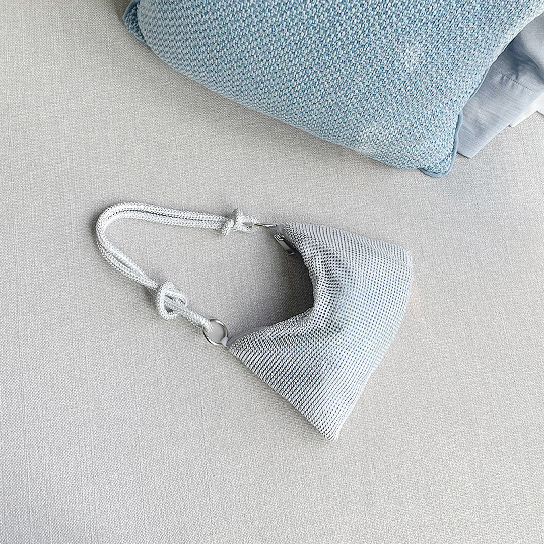 Silver Sparkle Shoulder Bag - FIORENE