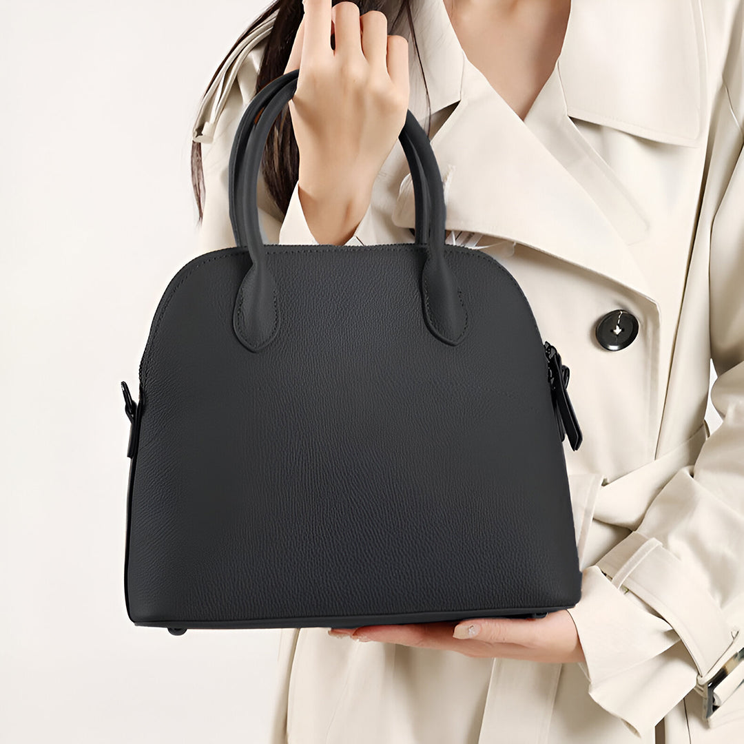 Noir Grace Dome Shoulder Bag – FIORENE