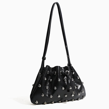 Glam Studded Shoulder Bag - FIORENE