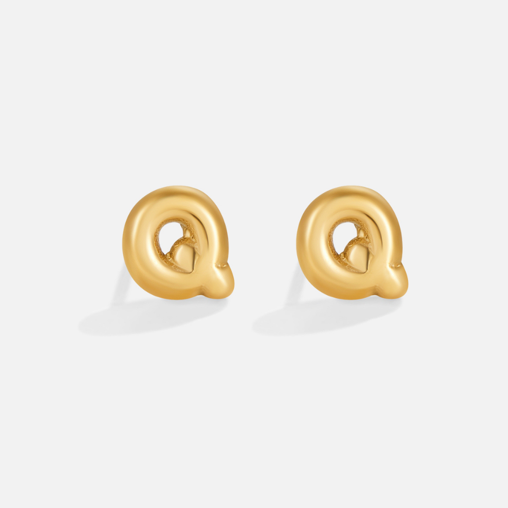 Gilded Balloon Letter Studs – FIORENE