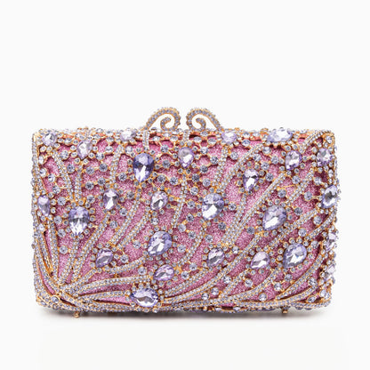 Rosé Crystal Bloom Clutch – FIORENE