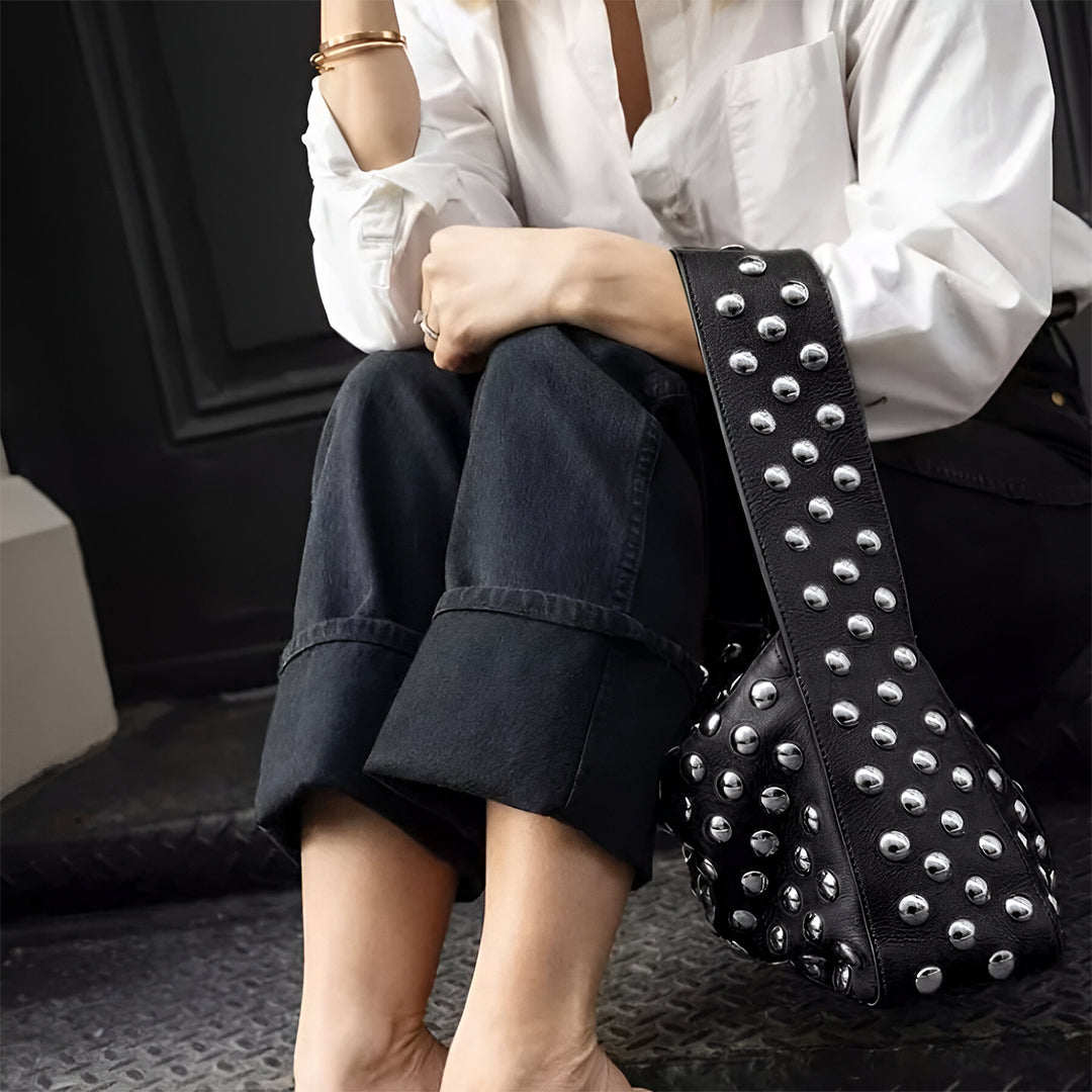 Studded Edge Handbag - FIORENE