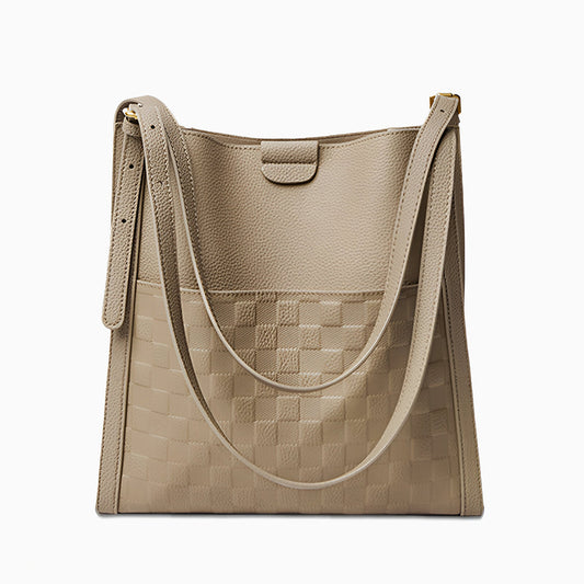 Sandstone Check Tote Bag – FIORENE