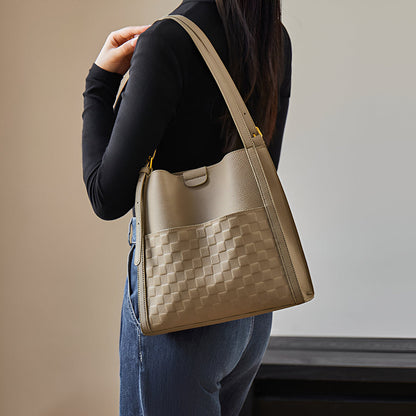 Sandstone Check Tote Bag – FIORENE