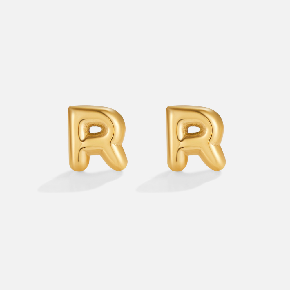 Gilded Balloon Letter Studs – FIORENE