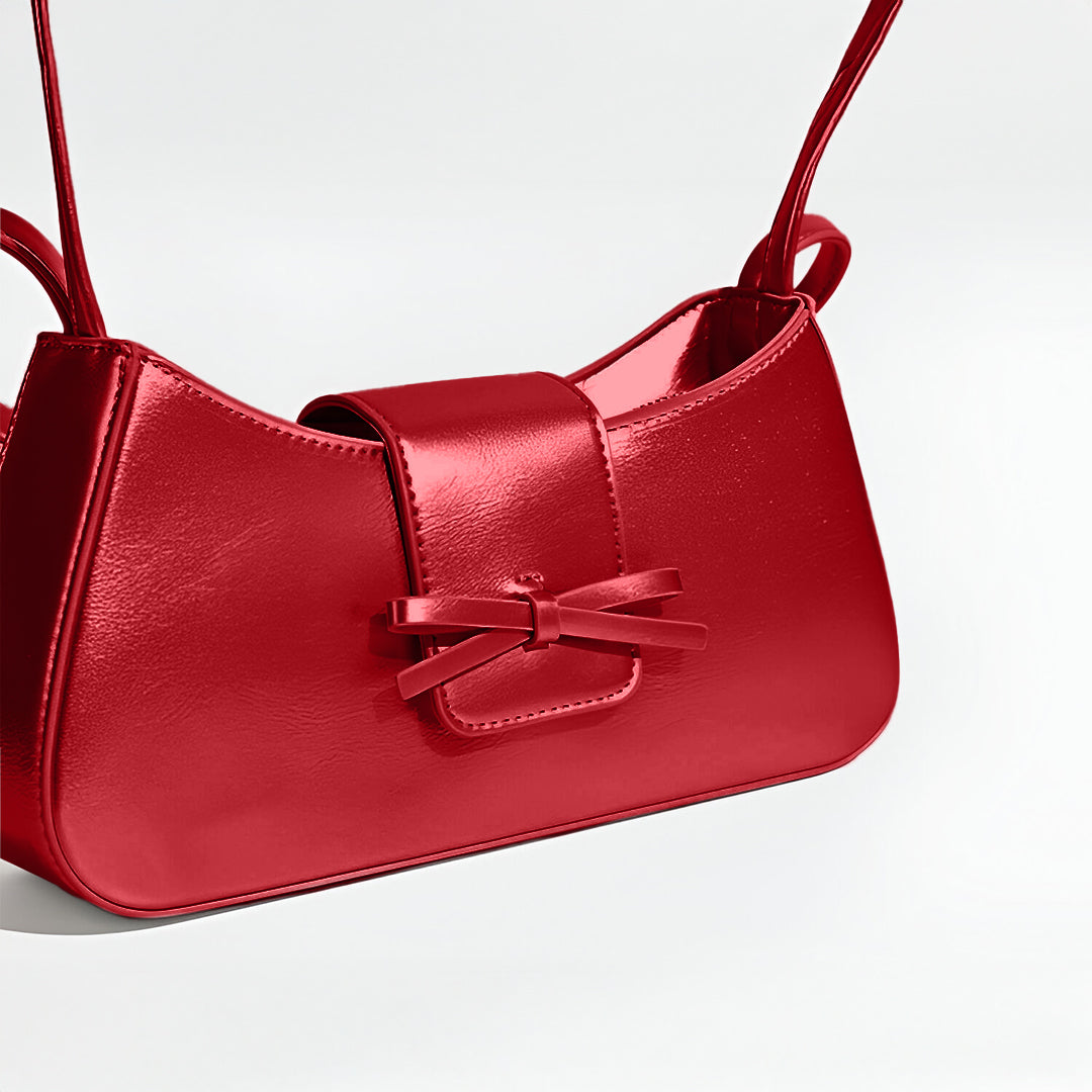 Scarlet Bow Charm Handbag - FIORENE