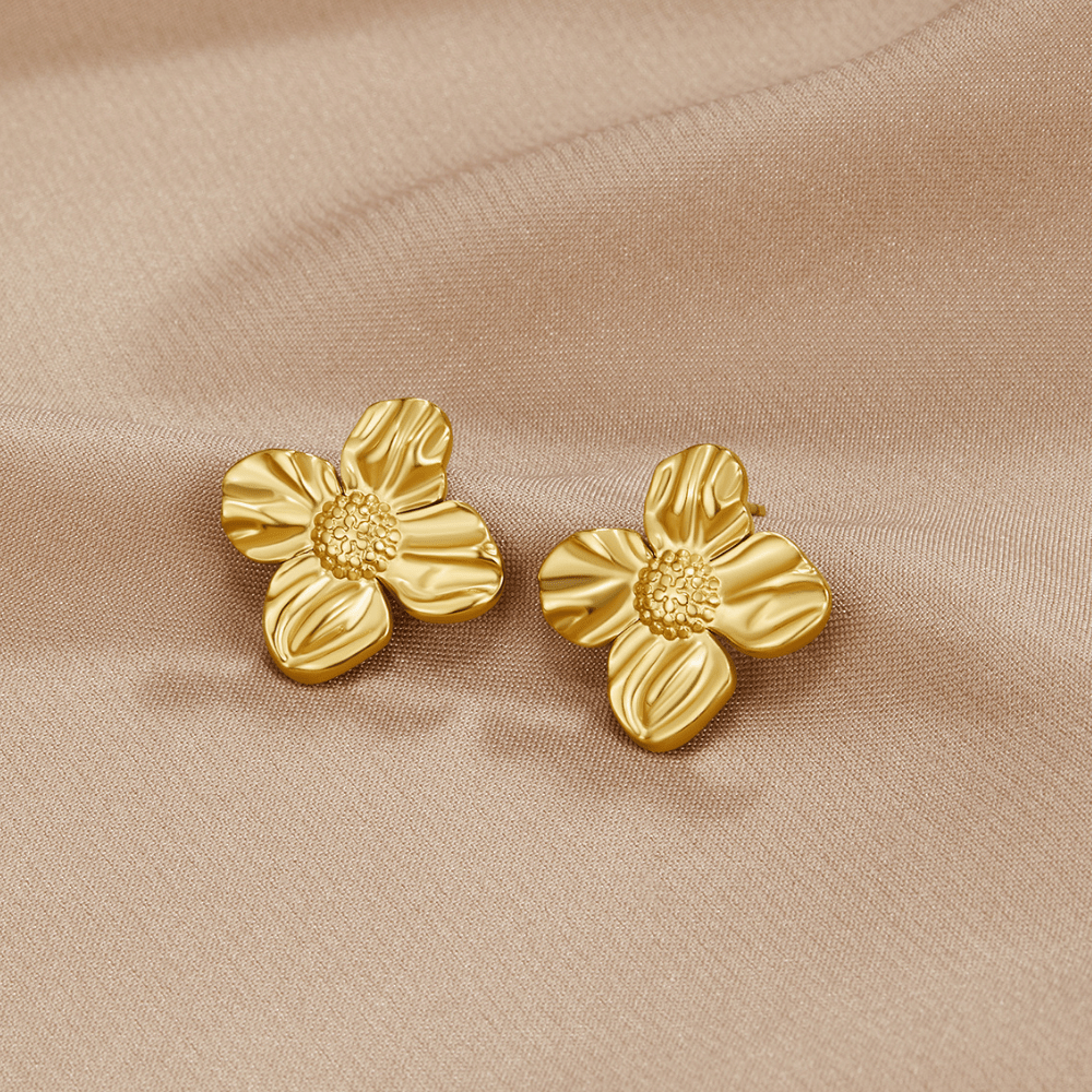 Golden Blossom Studs – FIORENE