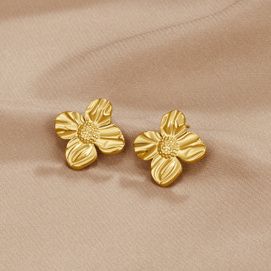Golden Blossom Studs – FIORENE