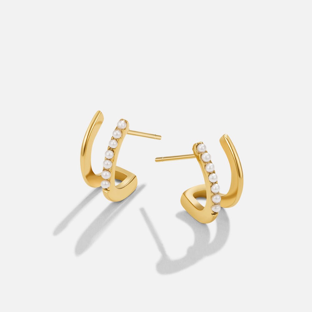 Gilded Nacre Duo Earring – FIORENE
