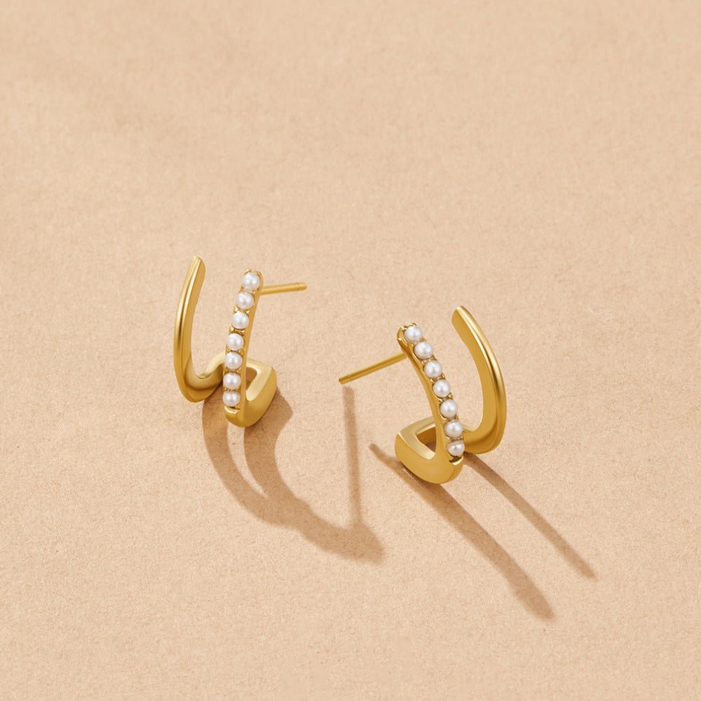Gilded Nacre Duo Earring – FIORENE