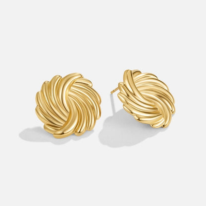 Golden Swirl Stud Earring – FIORENE