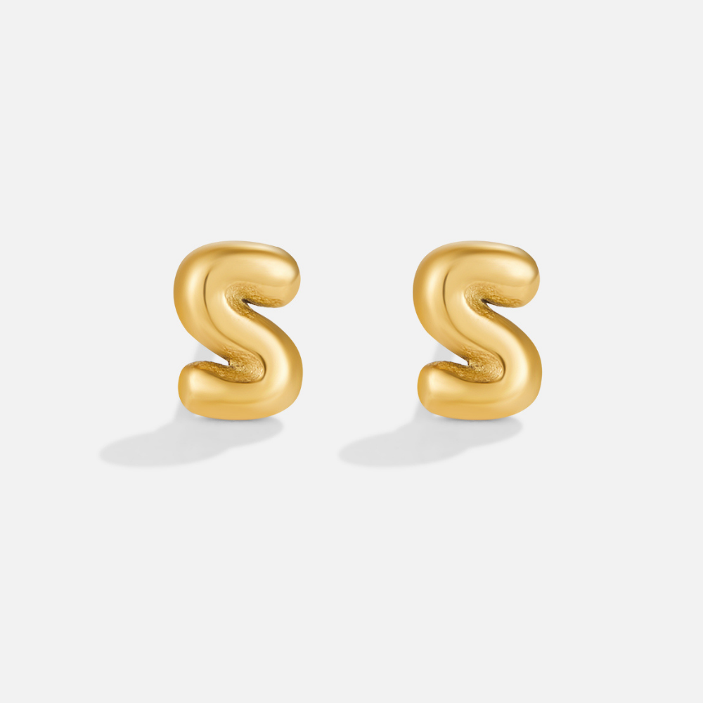 Gilded Balloon Letter Studs – FIORENE