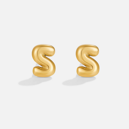 Gilded Balloon Letter Studs – FIORENE