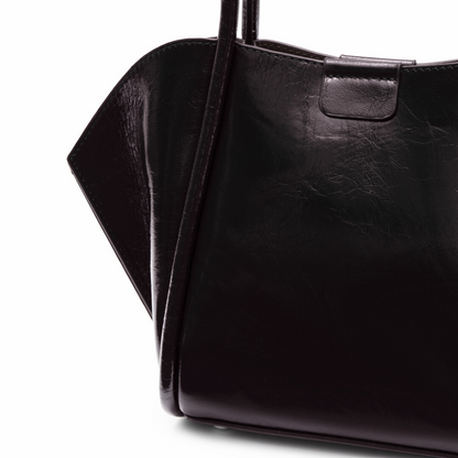 Crimson Angle Gloss Shoulder Bag – FIORENE