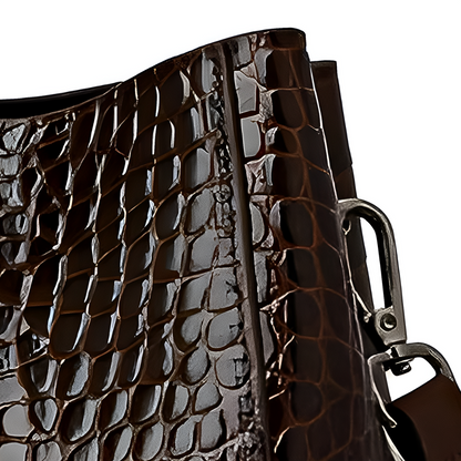 Crocodile Square Handle Tote Bag – FIORENE