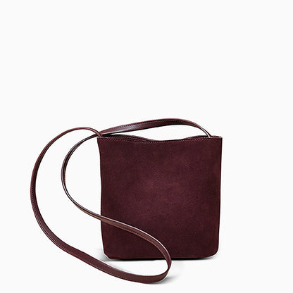 Mocha Suede Crossbody Bag – FIORENE