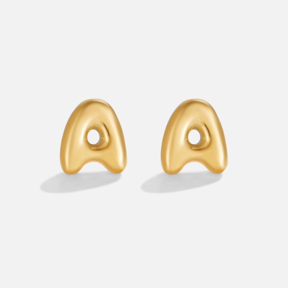Gilded Balloon Letter Studs – FIORENE