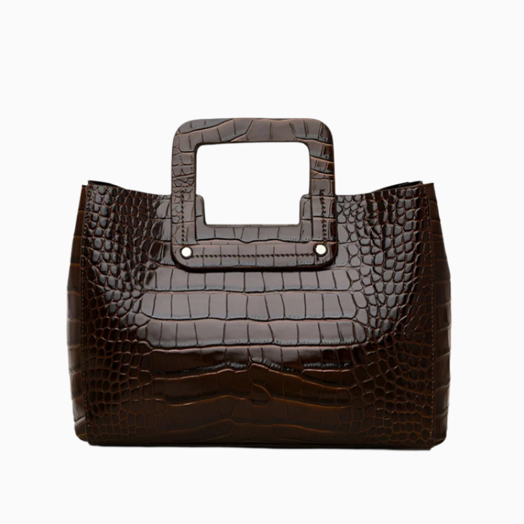 Crocodile Square Handle Tote Bag – FIORENE