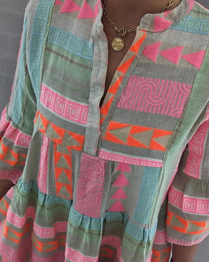 Colorwave Boho Maxi Dress
