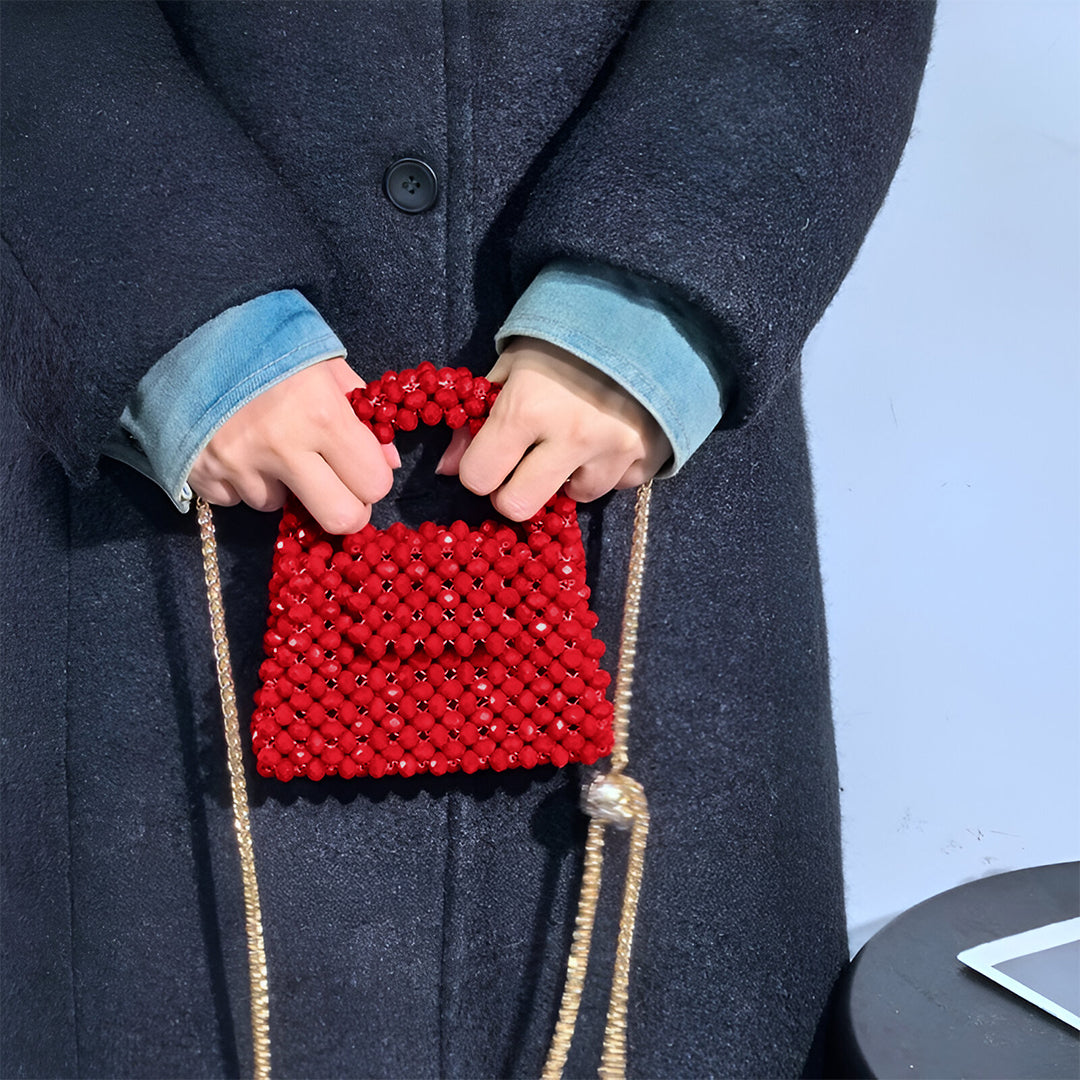 Crimson Crystal Handbag – FIORENE