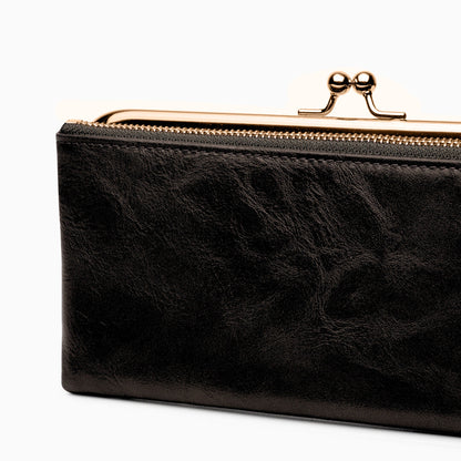 Velvet Noir Kisslock Wallet – FIORENE