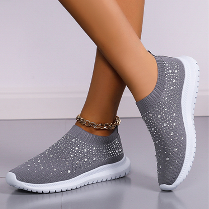 Rhinestone Slip-On Sneakers