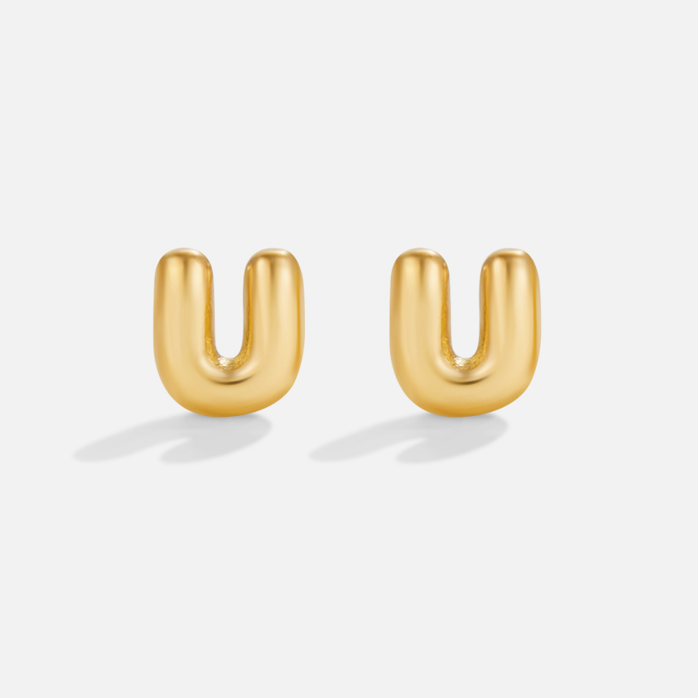 Gilded Balloon Letter Studs – FIORENE