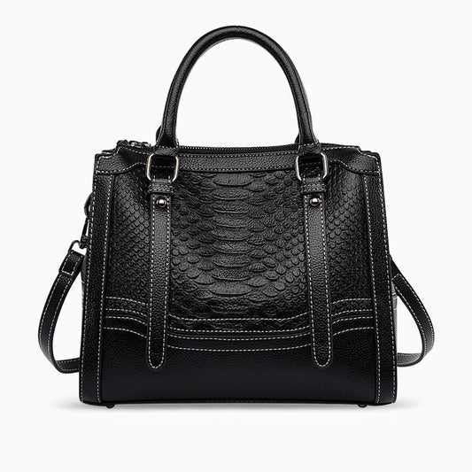Onyx Serpent Texture Tote Bag – FIORENE