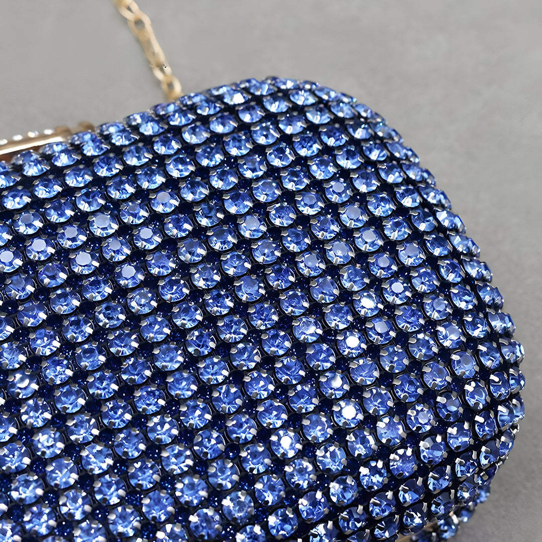 Blue Crystal Gleam Clutch – FIORENE