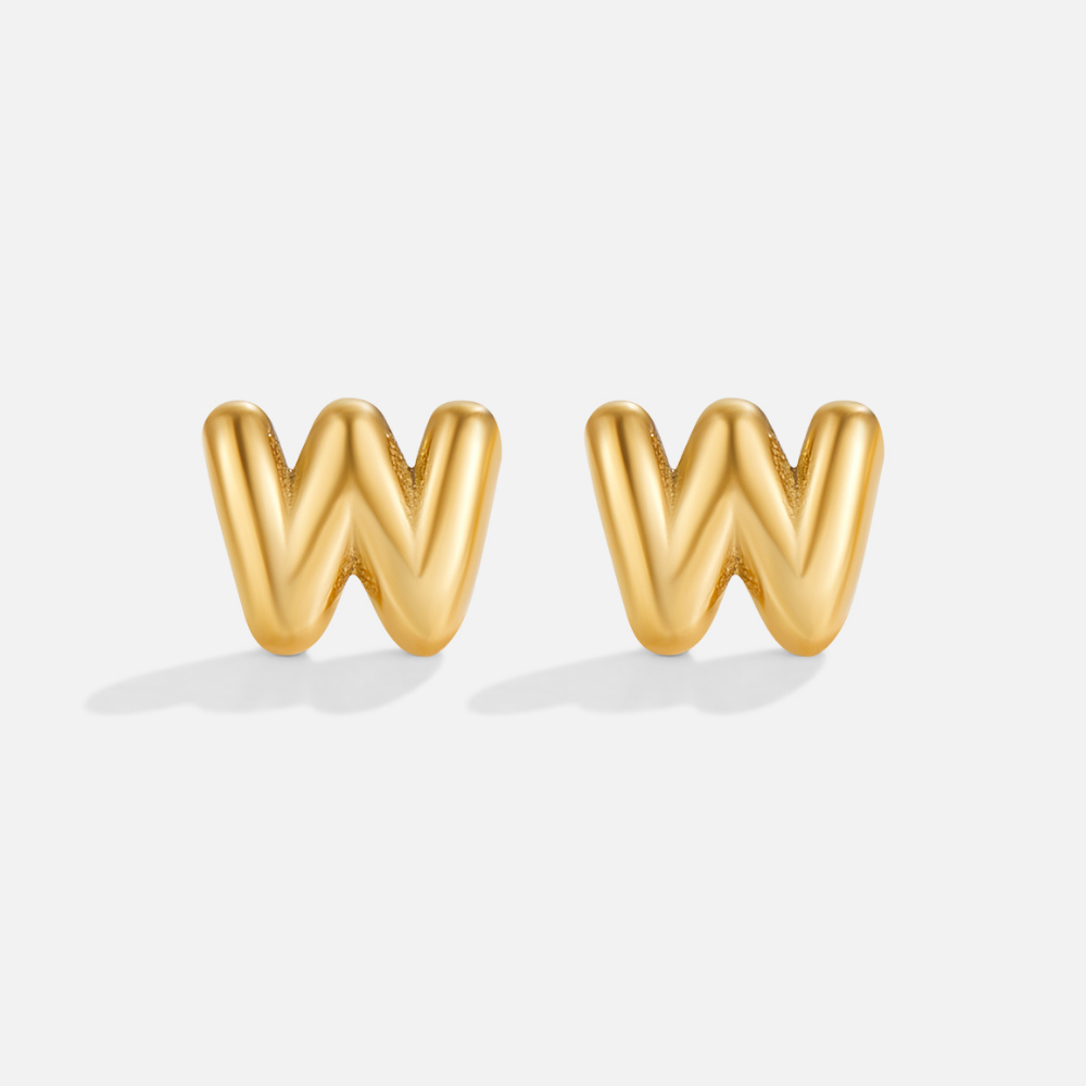 Gilded Balloon Letter Studs – FIORENE