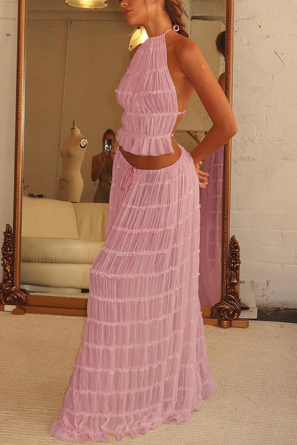 Isla Vintage Tiered Maxi Skirt Set