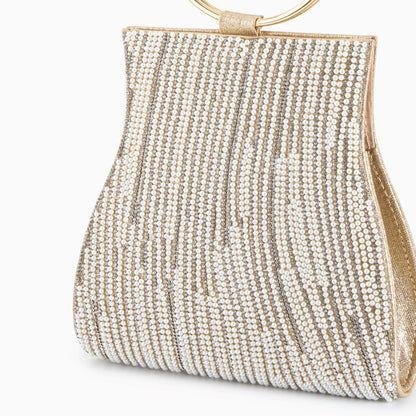 Golden Crystal Handbag – FIORENE