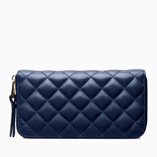 Midnight Quilted Wallet – FIORENE