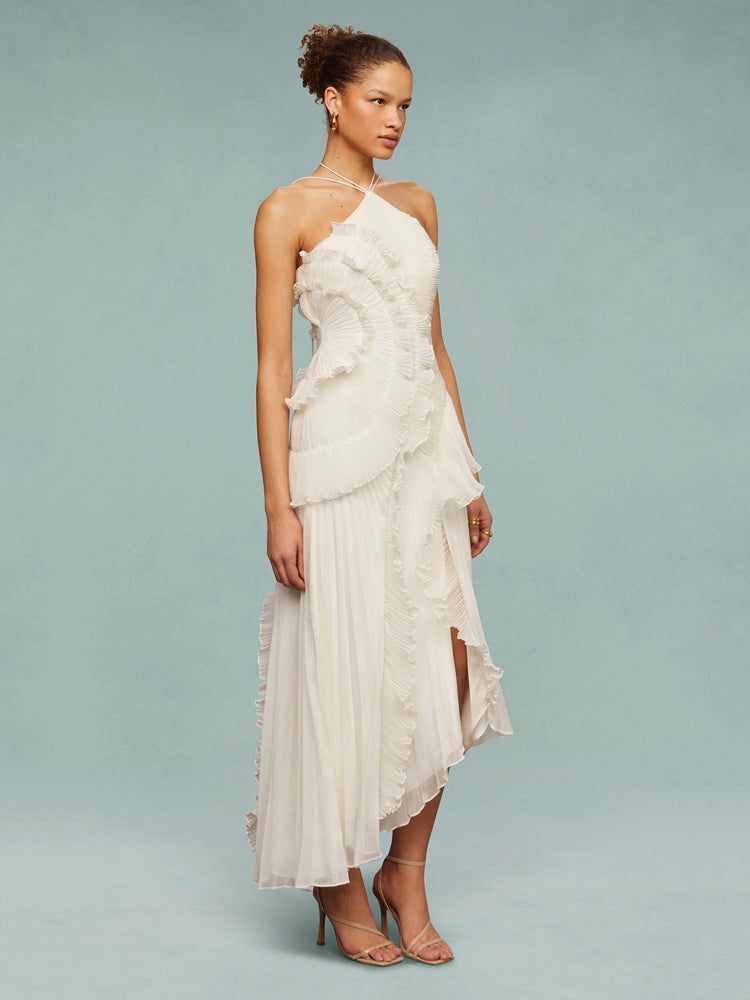 Mirelle Lilac Cascade Maxi Dress