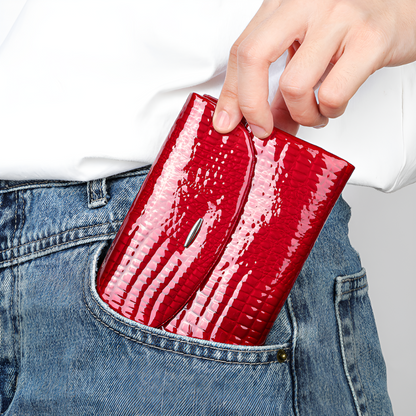 Crimson Croco Wallet – FIORENE