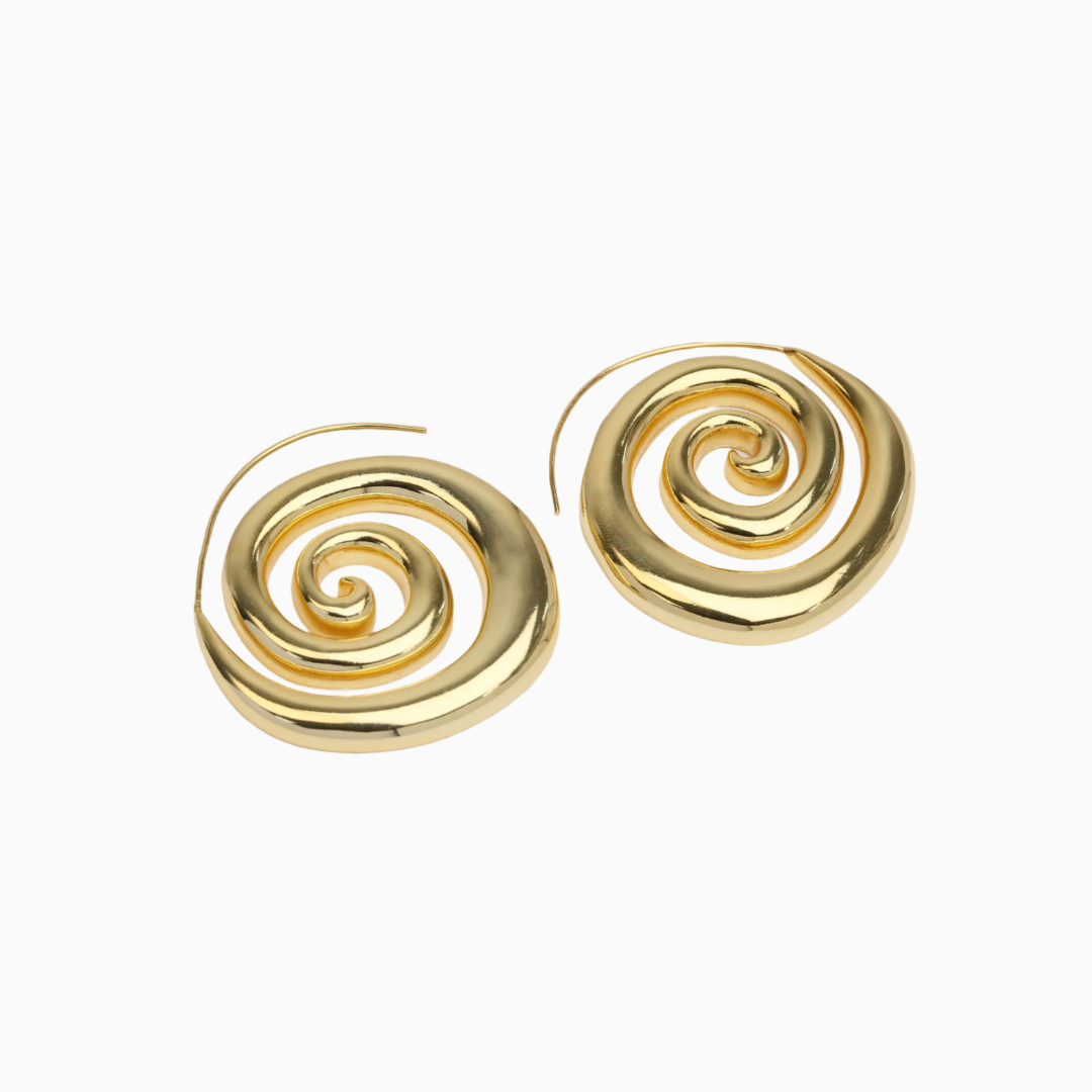 Golden Spiral Earrings – FIORENE