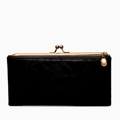 Velvet Noir Kisslock Wallet – FIORENE