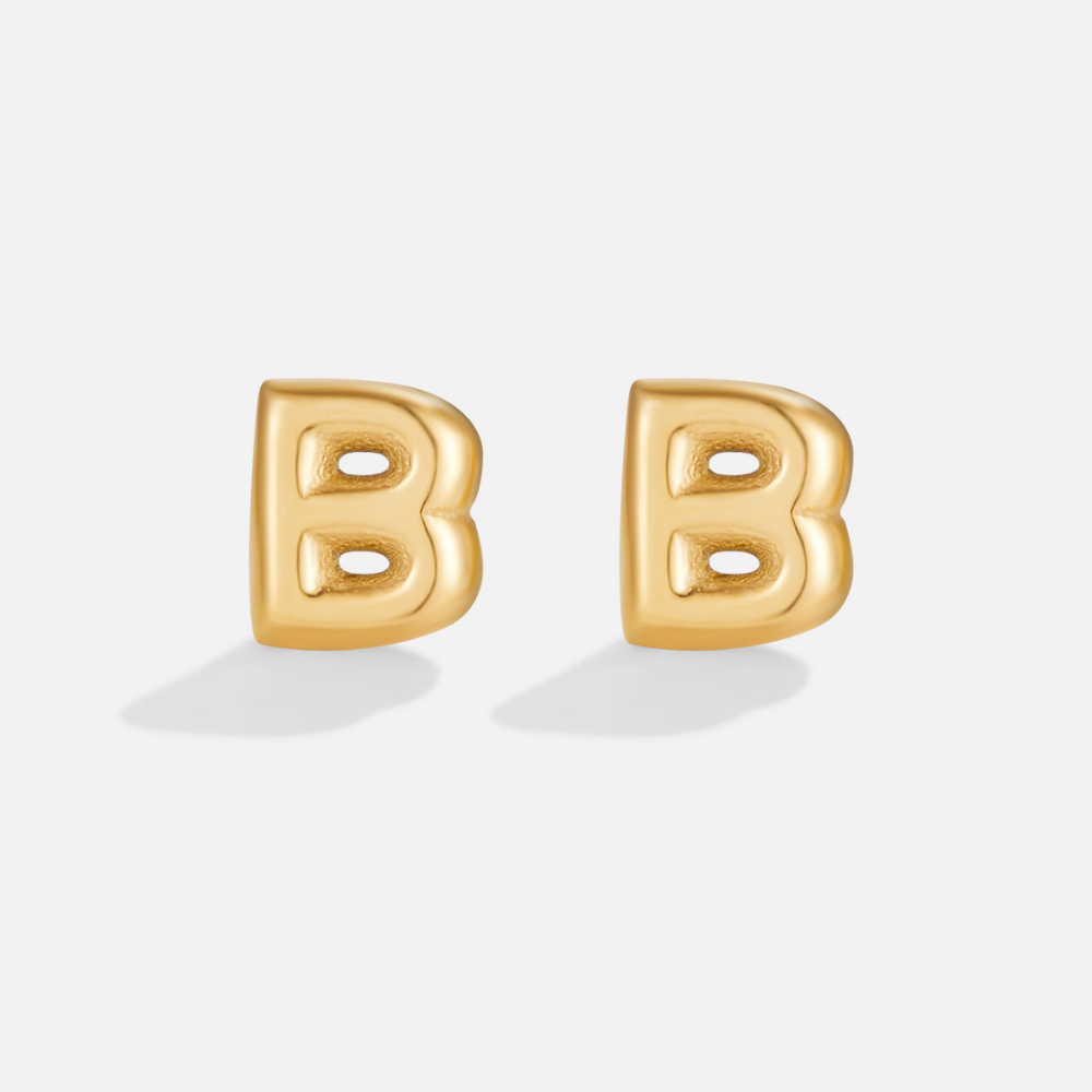 Gilded Balloon Letter Studs – FIORENE