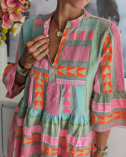Colorwave Boho Maxi Dress